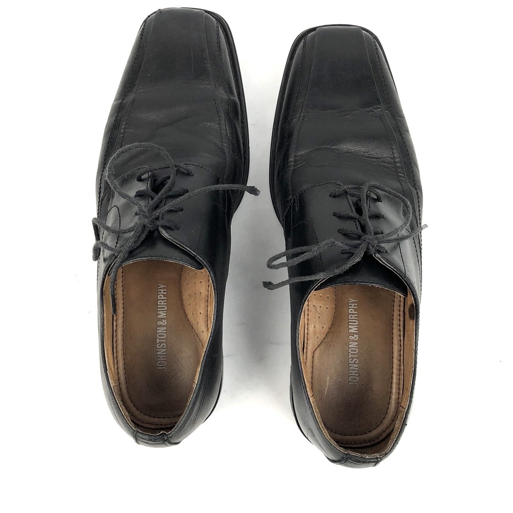 Johnston & Murphy 9.5 D Men's Dress Shoes Black Leather Lace Up Oxford - Picture 7 of 9